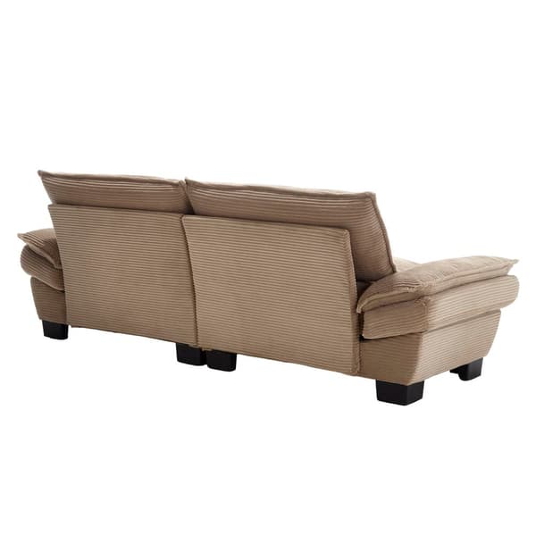 Moderne og enkel sovesofa til to – med springmadras og pude – blød men rummelig sofa – Khaki