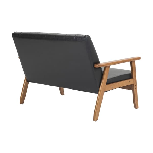 2-sits Soffa med Mjuk Skumstoppning i Andningsbart Polyester – Massiv Träram, Bekväm för Vardagsrum, Sovrum, Kontor och Lounge