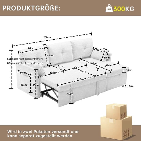 Modulær sofa hjørnesofa L-formet med vendbar Divan – Modulær Sectina sofa med opbevaringsrum og siddepladser