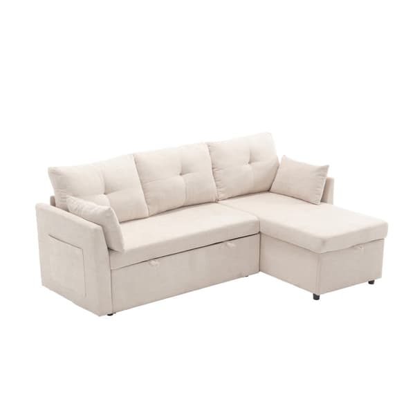 Modulær sofa hjørnesofa L-formet med vendbar Divan – Modulær Sectina sofa med opbevaringsrum og siddepladser