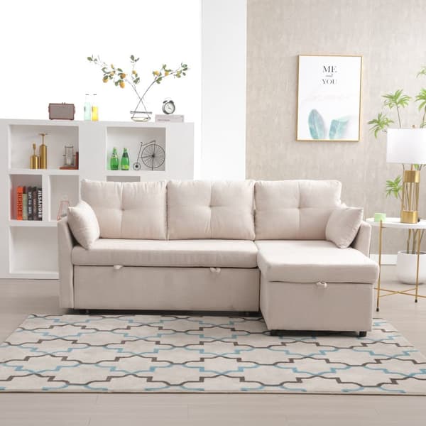 Modulær sofa hjørnesofa L-formet med vendbar Divan – Modulær Sectina sofa med opbevaringsrum og siddepladser