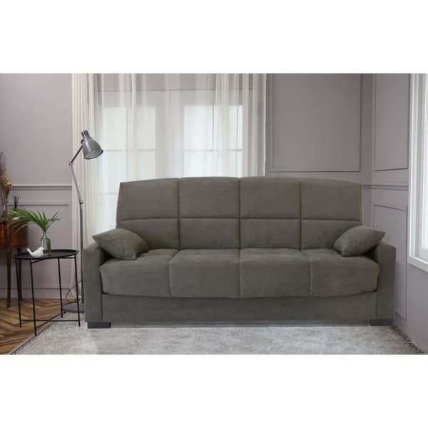 3-sits bäddsoffa - Taupe - 17 cm madrass - L223 x D96 x H 103 cm - MEGAN