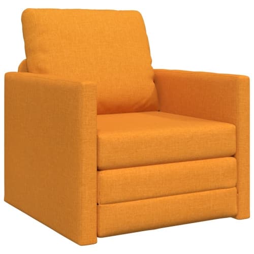 Golvsängsoffa 2-i-1 Mörkgul 74x77x81 cm Tyg