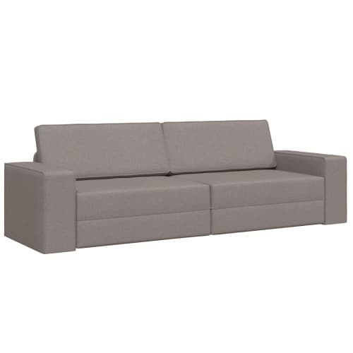 Golvsoffa 2-i-1 Taupe 245x150x60.5 cm Tyg