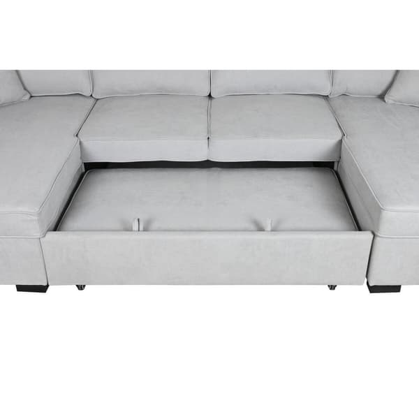 Bäddsoffa Home ESPRIT Grå Modern 298 x 154 x 92 cm