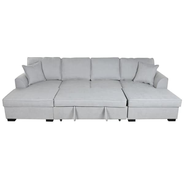 Bäddsoffa Home ESPRIT Grå Modern 298 x 154 x 92 cm