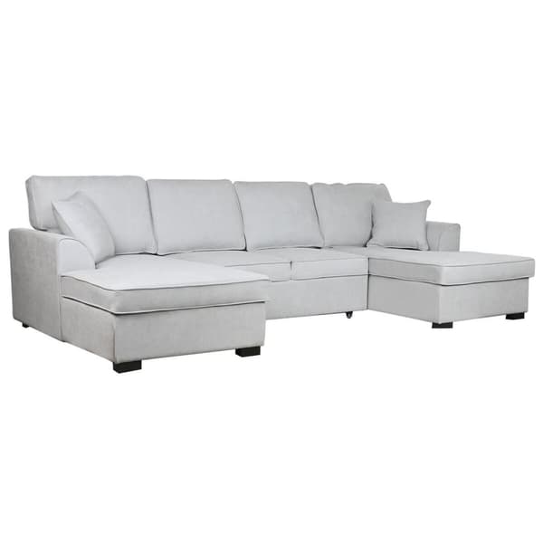 Bäddsoffa Home ESPRIT Grå Modern 298 x 154 x 92 cm
