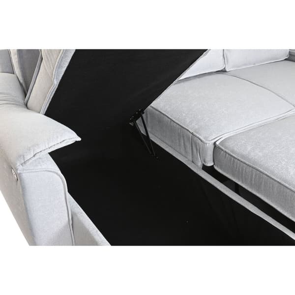 Sovesofa Home ESPRIT Lysegrå Moderne 220 x 153 x 88 cm