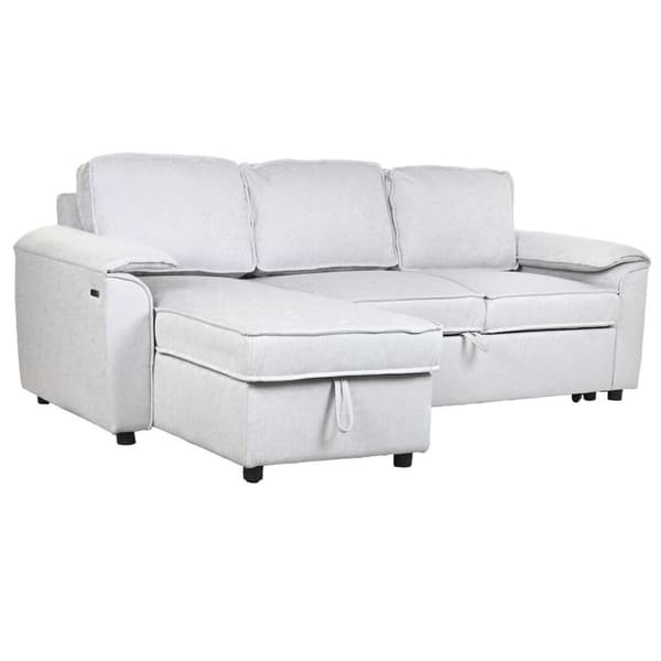 Sovesofa Home ESPRIT Lysegrå Moderne 220 x 153 x 88 cm