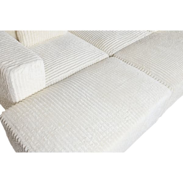 Sofa Home ESPRIT Krem Scandi 220 x 158 x 91 cm