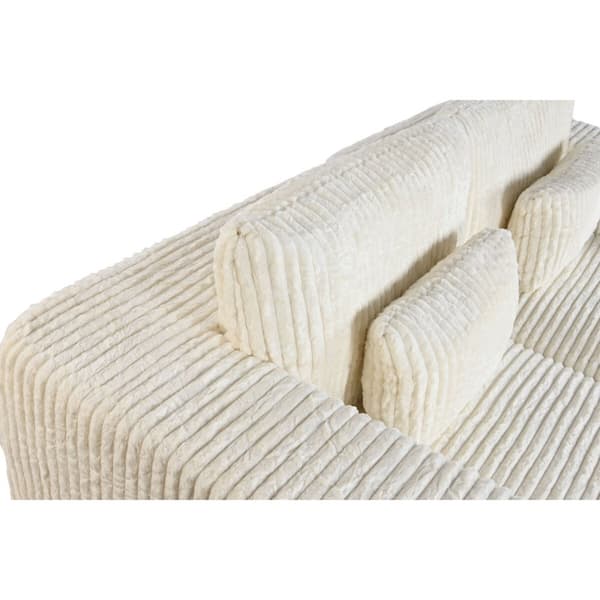 Sofa Home ESPRIT Krem Scandi 220 x 158 x 91 cm