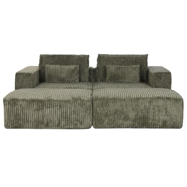 Sofa Home ESPRIT Grønn Scandi 220 x 158 x 91 cm
