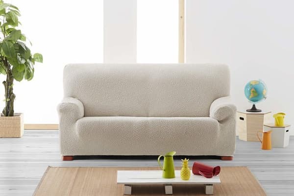 Canape - soffa - divan Eysa - F729170 - 3D Sofföverdrag, Ecru, 2-sits