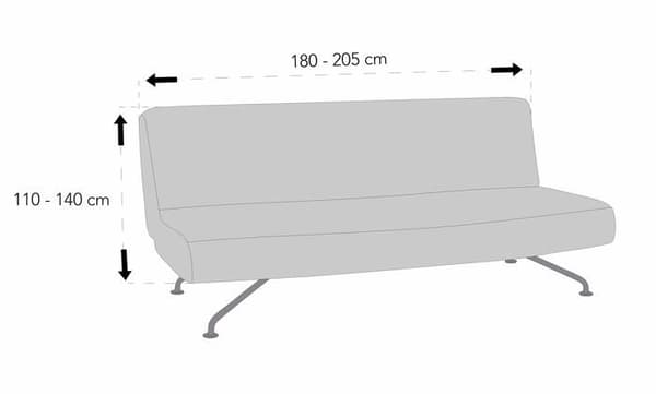 Clic-clac - Martina home clic-clac bänk - Emilia - Clic-clac sofföverdrag Soffa Clic-Clac Antracit