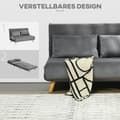 Miniatyrbillede 4 af 9: Sovesofa, 2-personers, 130x78x79 cm, Grå