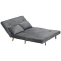 Miniatyrbillede 1 af 9: Sovesofa, 2-personers, 130x78x79 cm, Grå