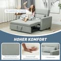 Miniatyrbillede 5 af 9: Sofaseng, 155x90x88.5 cm, Lysegrå
