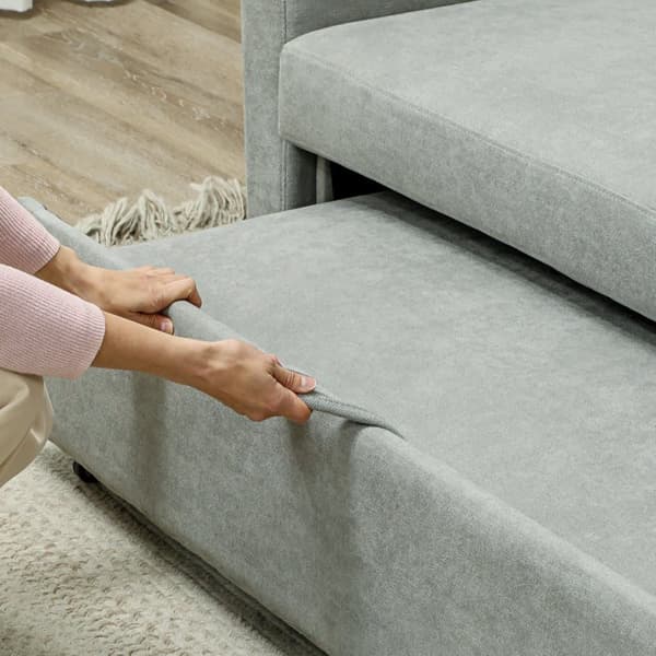 Sofaseng, 155x90x88.5 cm, Lysegrå