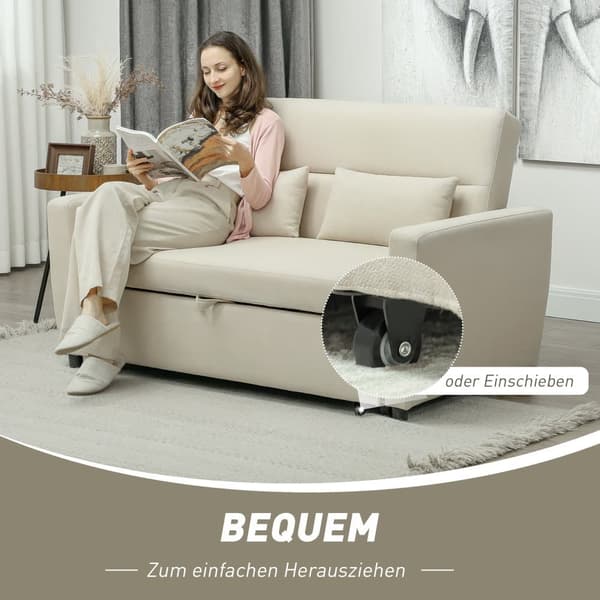Sovesofa, 155x90x88.5 cm, Beige