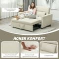 Miniatyrbillede 5 af 9: Sovesofa, 155x90x88.5 cm, Beige