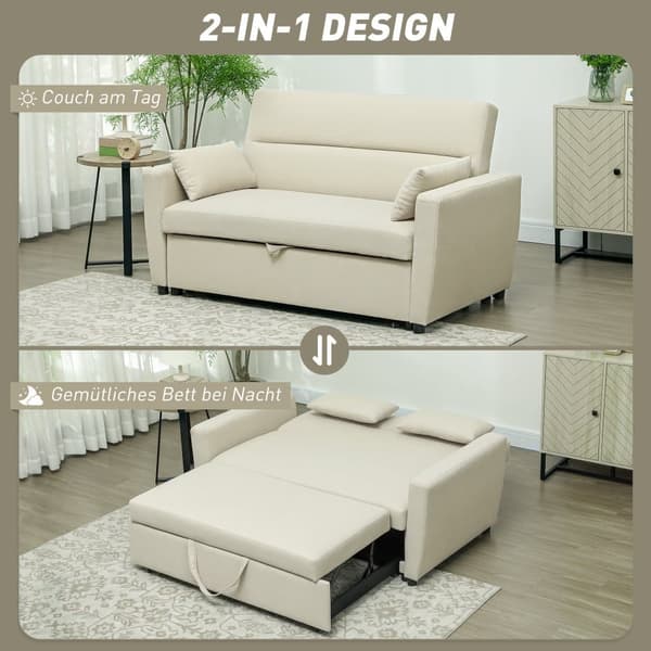 Sovesofa, 155x90x88.5 cm, Beige