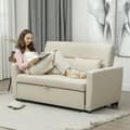 Miniatyrbillede 2 af 9: Sovesofa, 155x90x88.5 cm, Beige