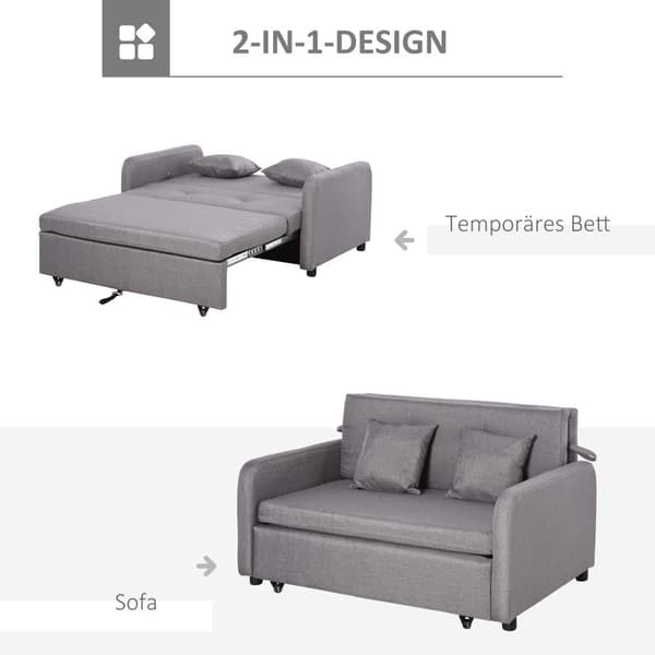 Bäddsoffa, 136x92x84 cm, Grå