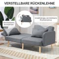 Miniatyrbillede 6 af 9: Tresæders Sofa med Sovefunktion, 170x83x80 cm, Grå