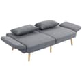 Miniatyrbillede 1 af 9: Tresæders Sofa med Sovefunktion, 170x83x80 cm, Grå