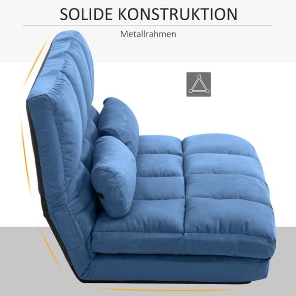 2 in 1 Lattiasohva, 102P x 73L x 60K cm, Sininen