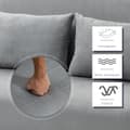 Miniatyrbillede 7 af 9: To-sæders sovesofa, 111x80x78 cm, Lysegrå
