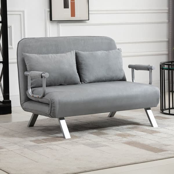 To-sæders sovesofa, 111x80x78 cm, Lysegrå