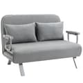 Miniatyrbillede 1 af 9: To-sæders sovesofa, 111x80x78 cm, Lysegrå