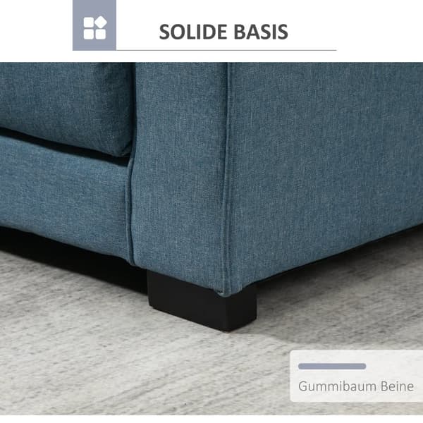 Sovesofa, 2-personers, 147.5x75x85 cm, Blå