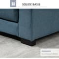 Miniatyrbillede 7 af 9: Sovesofa, 2-personers, 147.5x75x85 cm, Blå