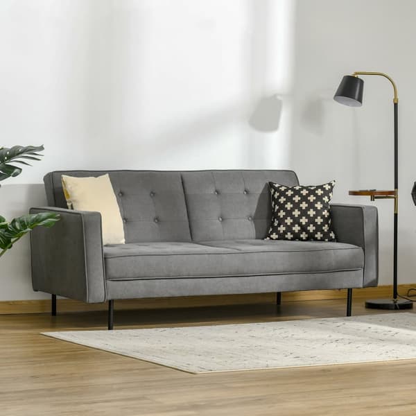 Bäddsoffa, 3-sits, 187x91x85 cm, Grå