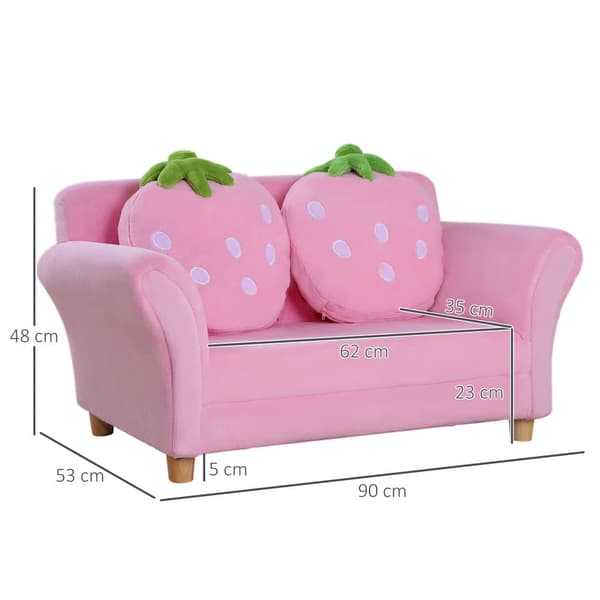 Barnsoffa, 90x53x48 cm, Rosa och Grön