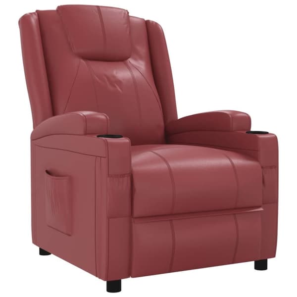 vidaXL Reclinerfåtölj svart konstläder