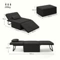 Miniatyrbild 3 av 6: Rootz 3 -i -1 fåtöljvärmesoffa - Lounge stol - Konvertibel stol - utrymmeoptimering - 95 cm x 189 cm x 43 cm