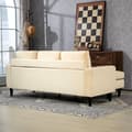 Miniatyrbild 4 av 6: Rootz Modular Corner Soffa med avföring - Velvet Sofa Set - 3 -sits soffa - Elegant brun sammet - 186 cm x 121 cm x 82 cm
