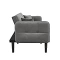 Miniatyrbild 8 av 11: 2-i-1 justerbar bäddsoffa – 2-sits i sammet med fällbara armstöd & sovfunktion – kompakt soffa för små utrymmen