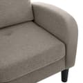 Miniatyrbild 10 av 11: L-formad hörnsoffa med schäslong – 3-sits modulsoffa i bomull/linne – 166 x 118 x 77 cm – andningsbart tyg och plastben
