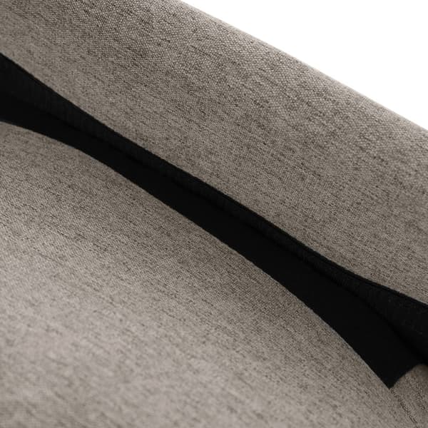 L-formad hörnsoffa med schäslong – 3-sits modulsoffa i bomull/linne – 166 x 118 x 77 cm – andningsbart tyg och plastben