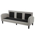 Miniatyrbild 9 av 11: L-formad hörnsoffa med schäslong – 3-sits modulsoffa i andningsbart bomull/linne – 166 x 118 x 77 cm – plastben