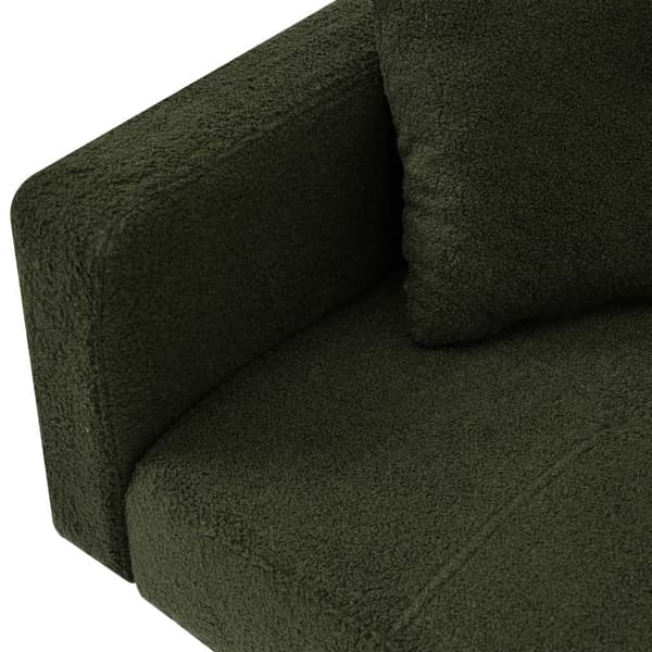 Bäddsoffa med justerbart ryggstöd – med guldfärgade ben, kuddar och sidofickor – soffa med sängfunktion och förvaring