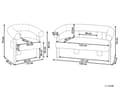 Miniatyrbilde 3 av 11: Sofasett Off-White og Lysebrun 2 seters Lenestol Boucle Polstring Retro Design Treben Stue