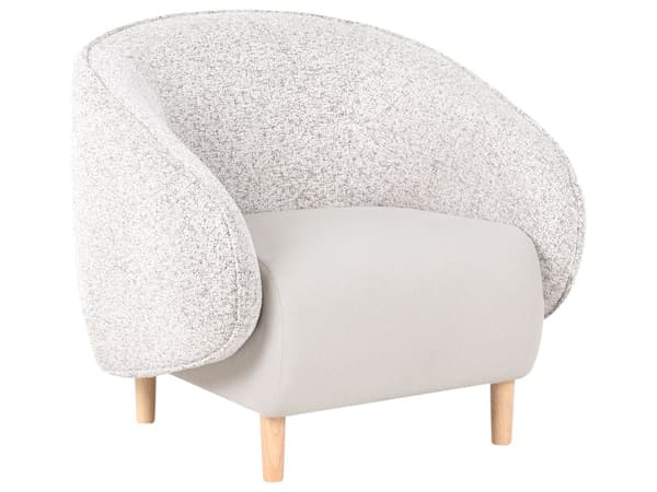 Moderne 4-seters Stuegruppe Stoff Lys Beige Sofa Lenestol Stuesett
