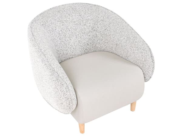 Moderne 4-seters Stuegruppe Stoff Lys Beige Sofa Lenestol Stuesett