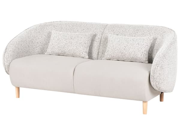 Moderne 4-seters Stuegruppe Stoff Lys Beige Sofa Lenestol Stuesett