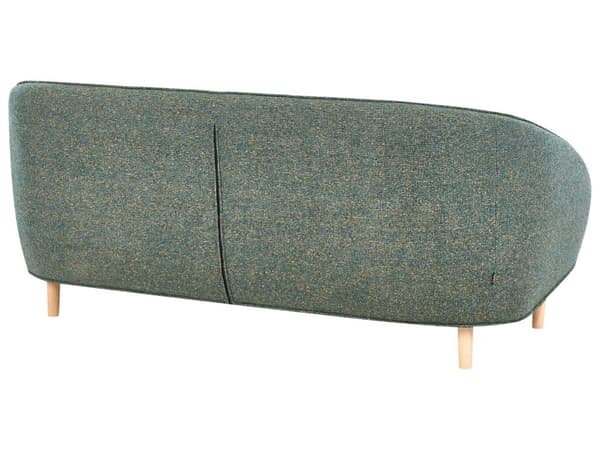 3-seters Sofa Grønn Polyester Stoff Myk Teksturert Buet Design Moderne Kunst Dekor Stil